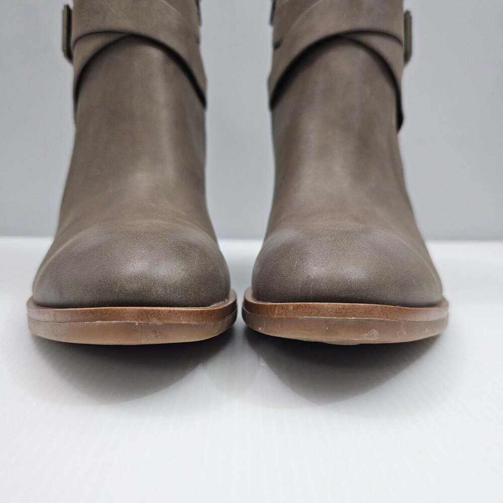 Korks By Kork Ease Shyla Ankle Boot Womens 9 Taupe Block Heel Buckle Strap NEW - Picture 7 of 15